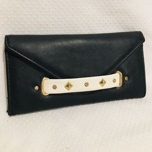 Black Studded Wallet/clutch